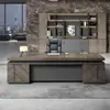 Nuevo juego de escritorio y silla ejecutiva de estilo chino, simple y moderno, escritorio ejecutivo individual para presidente, director general o gerente, escritorio de computadora