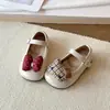 Zapatos Mary Jane de Cuero para Niñas para Primavera y Otoño, Zapatos de Princesa para Bebé con Suela Suave, Lazo de Dibujos Animados y Cierre de Velcro, Zapatos Individuales para Niñas