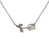 Collar de Tulipán que No se Desvanece para Mujer, Cadena para Clavícula, Estilo de Lujo Ligero de Nicho, Moderno y Etéreo, Diseño Versátil