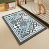 Tapetes de Chão para Banheiro Estilo Americano com Azulejo, Tapetes de Chão Absorventes de Lama de Diatomáceas, Resistentes a Manchas Domésticas, Tapetes Antiderrapantes de Fácil Manutenção, Tapetes Laváveis para Pés