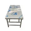 Mesa de Comedor Plegable Extra Gruesa de Acero Inoxidable, Ligera y Portátil para Dormitorios, Casas de Alquiler, Barbacoas, Mercados Nocturnos, Acampada al Aire Libre, Pesca y Puestos de Vendedores
