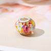Han Yu flor de borda areia colorida vidro contas de furo grande DIY acessórios para joias feitas à mão Pulseira Panjia Acessórios Atacado