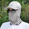 Sombrero de Sol Plegable Sombrero para Recoger Té Máscara Protectora Solar Dos en Uno Secado Rápido Protección UV Turismo al Aire Libre Montañismo