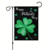 Bandera de Jardín Transfronteriza 2026 St. Bandera Decorativa de Jardín del Día de San Patricio Temu Bandera Decorativa para Exteriores Más Vendida