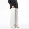 Calça esportiva nova de outono masculina, calça longa de malha solta masculina, calça casual com cordão masculina, calça de moletom masculina, calça de casal