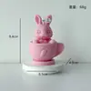 Vela Perfumada de Conejo Taza de Té Diseño Lindo Cera de Soja Regalo Estilo Ins Transfronterizo Decoración del Hogar Vela