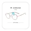 Al por mayor 11942 Moda Ultraligero Retro No Magnético Metal Gafas Montura Finamente Tallada Inserto Núcleo Pata de Espejo Chapado IP