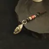 Colgante de latón de Guanyin Hoja de loto Buda Guanyin Estatua de Buda Colgante de llavero Cuerda de nube auspiciosa Decoración colgante Puesto Pequeños productos