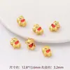 Pingente Antigo de Ouro com Gotejamento de Óleo e Furo Passante Color-Preserving Zodíaco Cavalo Acessórios de Joias DIY Pulseira Colar Pendente