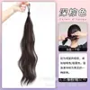 Peruca Bola Auto-Enrolante Cabeça Reta Pacote de Cabelo Liso Peruca de Cabelo Simulado Anel de Peruca Flor de Botão Escritor de Cabelo Rabo Baixo Peruca Fofa Feminina Bolsa