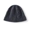 Atacado de Fábrica Cashmere Transfronteiriço Outono e Inverno Novo Acolchoado Jacquard de Losango Quente Versátil Casual Chapéu de Pescador de Tricô