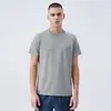 Camiseta de alta qualidade para esportes ao ar livre, secagem rápida, respirável e que absorve o suor, adequada para corrida e fitness, camiseta casual elástica de manga curta com gola redonda