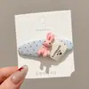 Pinza para el Cabello de Lana con Estampado de Leopardo para Otoño e Invierno para Mujer, Elegante Pinza para Flequillo Lateral, Pinza BB de Gama Alta para Pelos Sueltos, Pasador de Moda Estilo Retro