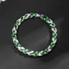 Pulseira Colorida de Pedras Preciosas Totalmente Cravejada em Diamante Estilo Tiktok, Item Quente para Transmissão ao Vivo, Pulseira Elegante e Luxuosa em Formato de Coração para Mulheres, Atacado do Fabricante