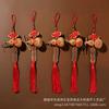 Venta al por mayor de fábrica de pequeños colgantes de calabaza con nudo chino, colgantes de calabaza de cinco emperadores, suministros de decoración para el hogar