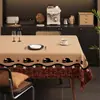 Toalha de Mesa Vintage Maillard 2026 Novo Modelo, Luxo Leve, Sensação de Alto Padrão, Sem Lavagem, Impermeável, Resistente a Óleo, Toalha de Mesa que Melhora a Atmosfera
