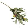 Produtos transfronteiriços diretos da fábrica, simulação de ramo de oliveira verde artificial, 3 garfos, acessórios de folha de oliveira, decorações de plantas de simulação