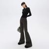 Pantalones Acampanados Versátiles de Estilo Vintage con Corte Relajado y Fluido, Pantalones Deportivos Largos hasta el Suelo, Pantalones Casuales para Mujer, Pantalones Largos de Otoño, Longitud Extendida
