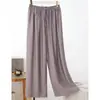 Pantalones Largos de Pijama para Mujer, Pantalones Finos Sueltos de Primavera para Aire Acondicionado, Pantalones Casuales Portátiles de Verano para Casa