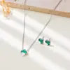 Estilo Moda Leve de Luxo Transfronteiriço Conjunto de Aço Inoxidável Trevo da Sorte Trevo de Quatro Folhas Joias de Aço Titânio Mais Vendido na Europa e América
