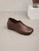 YsshadiR colección de otoño nueva en piel genuina, mocasines de punta cerrada para mujer, tacón grueso, suela suave, antideslizantes, sencillos y versátiles