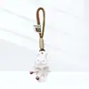 Pingente de Bolsa de Coelho com Laço de Pelúcia Acessórios DIY Chaveiro Cordão de Celular Decoração para Bolsas