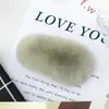 Pinza para el Cabello de Pelo de Conejo Rex Real, Accesorio para el Cabello de Piel, Pinza Grande de Peluche Bb, Horquilla de Pelo de Piel con Estampado de Leopardo, Accesorio para el Cabello de Pinza Lateral, Exquisito