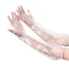 Guantes Caseros de Brazo Largo Impermeables Engrosados Duraderos con Puño Elástico de CPE, Guantes Desechables para Lavar Platos de Cocina