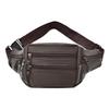 Bolsa de cintura de couro genuíno Cross-border Explosions, bolsa masculina com vários compartimentos, bolsa de cintura de couro de vaca, bolsa para celular masculina, bolsa de cintura resistente ao desgaste para trabalho