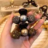 Design de Luxo Leve Pérola e Strass Acrílico Pequeno Presilha de Garra Moda Versátil Parte de Trás da Cabeça Penteado Semi-Preso Presilha para Franja