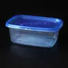 Caja de almuerzo desechable de 1000 ml caja de embalaje para llevar caja para frutas y pesca caja rectangular para detergente en perlas 50 piezas