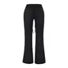Pantalones de estilo chica picante de tiro bajo, fluidos, corte ajustado, microcampana para mujer, otoño 2026, adelgazantes, versátiles, casuales, de longitud hasta el suelo