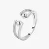 Anillo Giratorio de Plata Tailandesa para la Ansiedad Anillo para el Dedo Índice Multi-Círculo Cuentas de Transferencia Auspicioso Transferencia Moda Coreana Regalo para Novia