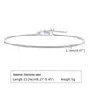 Pulseira Feminina Quadrada de Aço Inoxidável com Corrente Cobra Estilo Europeu e Americano, Joia Simples de Aço Inoxidável 1.7/1.2/0.9mm