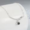 Collar de dama literaria "Te amo", collar de proyección 520, 100 idiomas, mano rápida, tiembla con colgante, collar para mujer