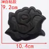 Tamanho pequeno, médio e grande autoadesivo bordado de flor de rosa adesivo de tecido patch branco patch decorativo para roupas flor de tecido acessórios de vestuário
