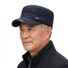 Gorro Cortavientos A prueba de Frío con Protección para Orejas para Hombres de Invierno y Hombres Mayores Gorro Cálido Plano para Abuelo Hombre Mayor con Terciopelo Engrosado