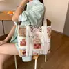 Bolsa de Lona Bolsa de Ombro Feminina de Grande Capacidade Portátil Simples Moda Bolsa Axilar Bolsa de Tutoria Estudantil Dropshipping