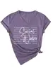 Trabajador Social Amazon Wish Sitio Independiente Informal Cómodo Personalizado Camiseta de Manga Corta con Cuello en V para Mujer En Stock