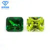 Zirconia Cúbica Rectangular Biselada al por Mayor Piedra Desnuda Cara de Anillo Flor Rectangular Biselada Zirconia de Colores