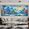Ponto Cruz Fuchun Shanju 2025 Nova Pintura de Paisagem Atmosférica para Sala de Estar Bordado Simples Feito à Mão por Você Mesmo