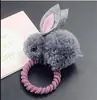 Diadema de conejito estilo coreano de celebridades de Internet, horquilla, cuerda para el cabello de conejito de peluche, linda y fresca diadema de corazón para niñas.