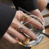 Novo Anel de Metal Retro Irregular com Bump Ajustável para Dedo Indicador Feminino Joia Estilo Frio ins