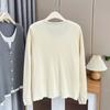 Suéter de dos piezas falsas de moda para chica gordita de primavera y otoño, talla grande para mujer, casual, versátil, para llevar debajo, top 1489