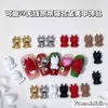 Máquina de Nuevo Producto Hello Kitty Joyería de Aleación para Uñas Arte de Uñas Dibujo Animado Lindo Kt Otoño e Invierno Color Café Decoración de Uñas Roja