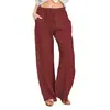 Ropa de mujer transfronteriza 2026 nuevo estilo europeo y americano Amazon eBay talla grande holgada algodón y lino casual pantalones largos para mujer