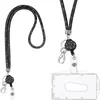 Lanyard retráctil de diamantes de imitación con hebilla de fácil extracción, clip para insignia, cuerda de red de pesca larga de lujo incrustada de diamantes, anti-pérdida, anti-robo