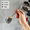 Acero Inoxidable de Grado Alimenticio 304 Nueva Cuchara con Patrón de Piedra Cuchara de Alto Nivel con Fondo Plano Cuchara de Sopa para el Hogar Cuchara de Comedor Cuchara Redonda