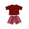 Ropa para muñeca American Girl de 18 pulgadas, camiseta más shorts, traje casual, accesorios para muñeca