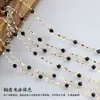 Cor de Cobre Preservadora de Cor 4mm Corrente de Pérolas Artificiais Pulseira Colar Caseiro Acessórios de Joias DIY Feitos à Mão Material de Embalagem para Acessórios